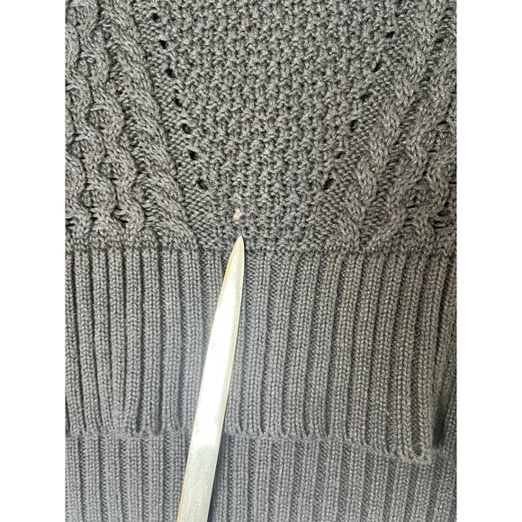 Cleobella Black Cotton Slouchy Long Sleeve Sweater sz M Boho Minimalist Ballet - Picture 6 of 8